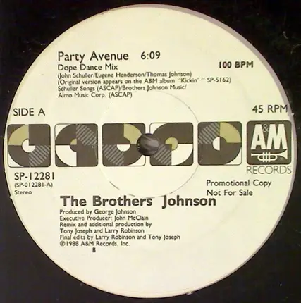 The Brothers Johnson, Brothers Johnson - Party Avenue