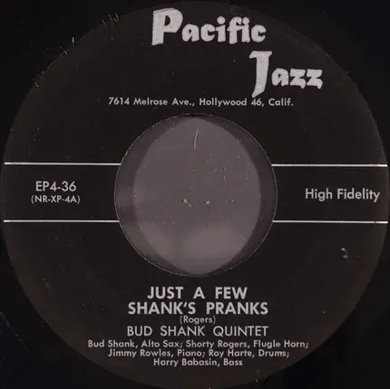 The Bud Shank Quintet - Compositions Of Shorty Rogers