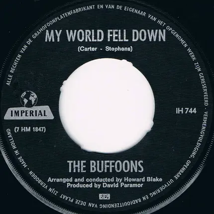 The Buffoons - My World Fell Down / Tomorrow Is Another Day