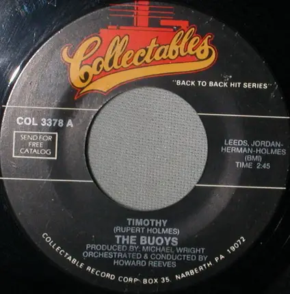 The Buoys / The Guess Who - Timothy / Shakin' All Over