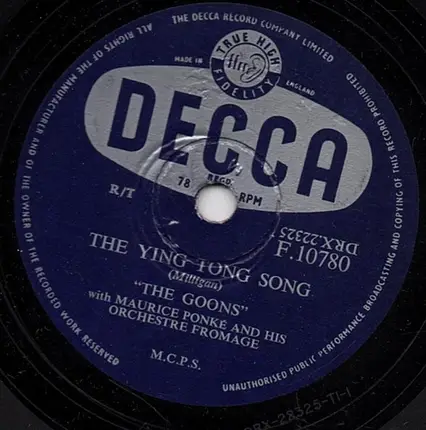 The Goons - Bloodnok's Rock'n'Roll Call / The Ying Tong Song