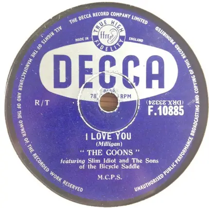 The Goons - Eeh! Ah ! Oh ! Ooh ! / I Love You