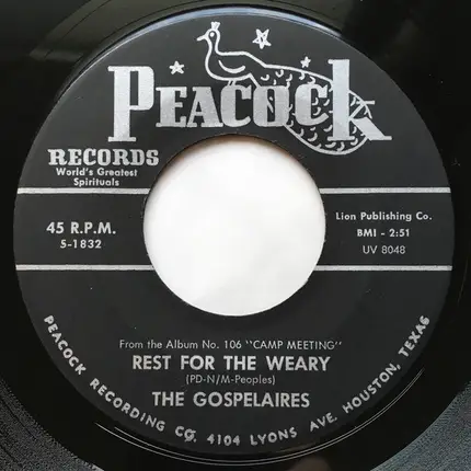 The Gospelaires - Rest For The Weary