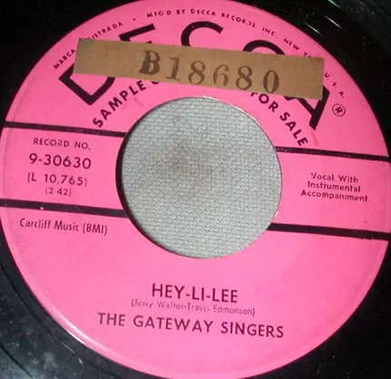 The Gateway Singers - Come To The Dance