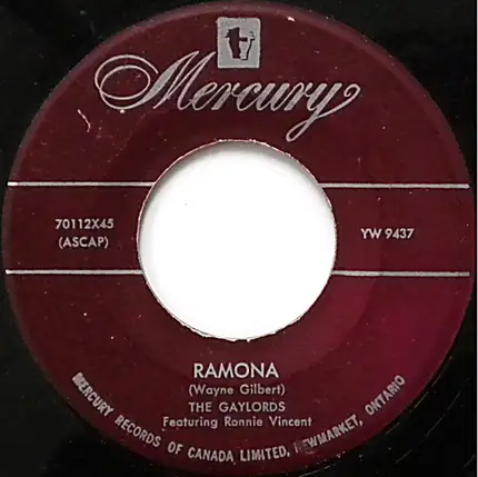 The Gaylords Featuring Ronnie Vincent - Spinning A Web / Ramona