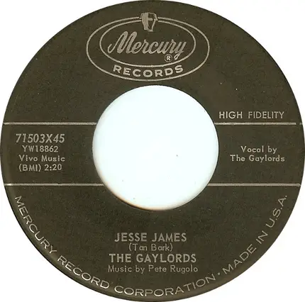 The Gaylords - The Shovel (La Shabla) / Jesse James