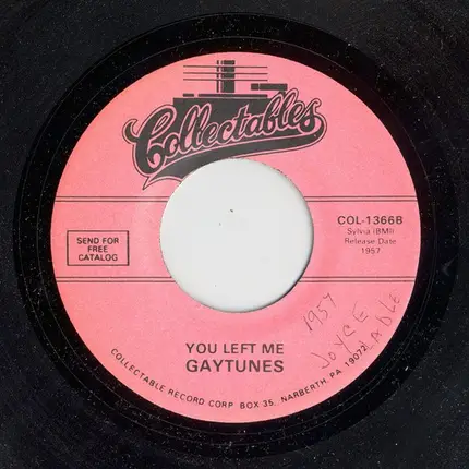 The Gaytunes - I Love You / You Left Me