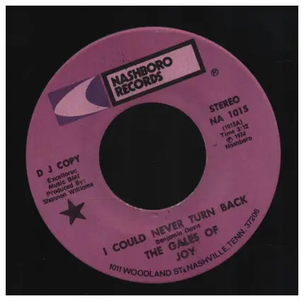 The Gales Of Joy - I Could Never Turn Back / Wonderful World