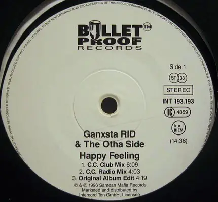 The Ganxsta Rid & Otha Side - Happy Feeling
