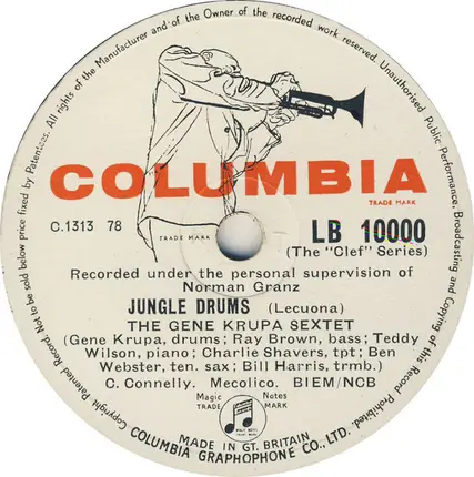 The Gene Krupa Sextet - Payin' Them Dues Blues / Jungle Drums