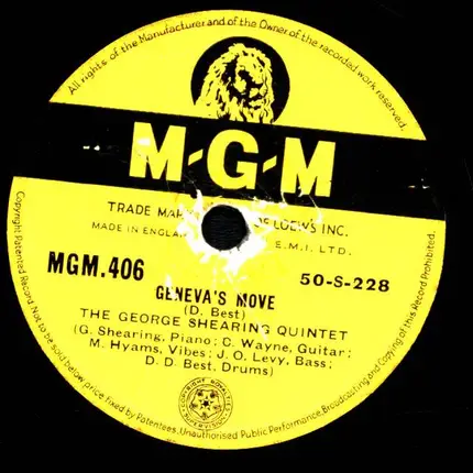 The George Shearing Quintet - As Long As There's Music / Geneva's Move