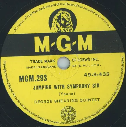 The George Shearing Quintet - I'll Remember April / Jumping With Symphony Sid
