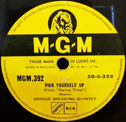 The George Shearing Quintet - Little White Lies / Pick Yourself Up