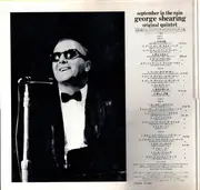 Double LP - The George Shearing Quintet - September In The Rain - Obi