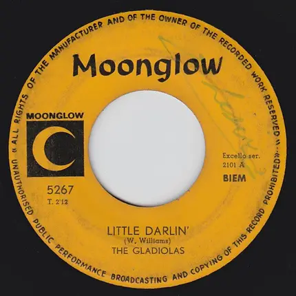 The Gladiolas , Jodie Sands - Little Darlin'/With All My Heart