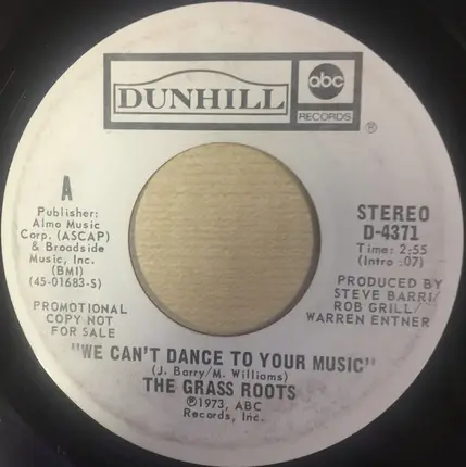 The Grass Roots - We Can't Dance To Your Music