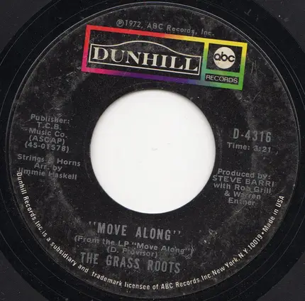 The Grass Roots - The Runway / Move Along
