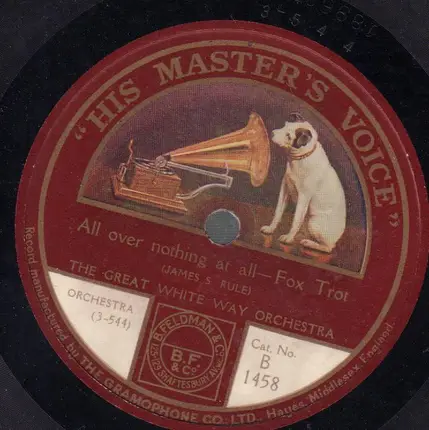 The Great White Way Orchestra - All Over Nothing At All / To-morrow