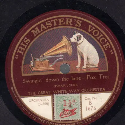 The Great White Way Orchestra - Swingin' Down The Lane / Beside A Babbling Brook