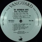 LP - The Greenbriar Boys - Better Late Than Never! - Mono