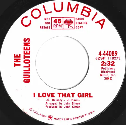 The Guilloteens - I Love That Girl / Dear Mrs. Applebee
