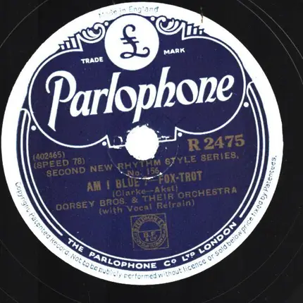 The Dorsey Brothers And Their Orchestra - My Kinda Love / Am I Blue?