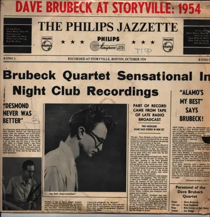 The Dave Brubeck Quartet - Dave Brubeck at Storyville: 1954