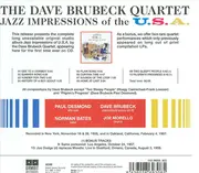 CD - The Dave Brubeck Quartet - Jazz Impressions Of The U.S.A. - Mono