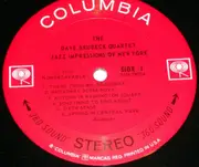 LP - The Dave Brubeck Quartet - Jazz Impressions of New York