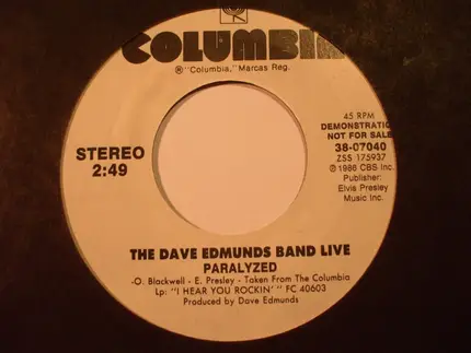 The Dave Edmunds Band - Paralyzed