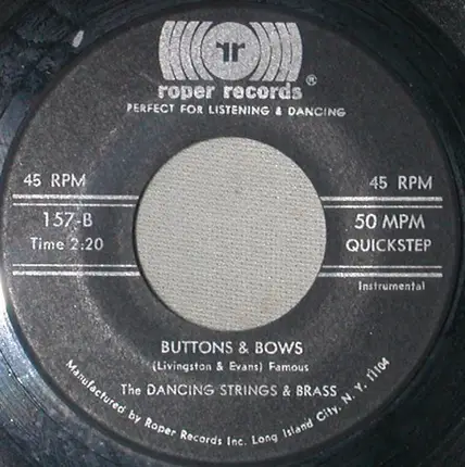The Dancing Strings - Washington Square / Buttons And Bows