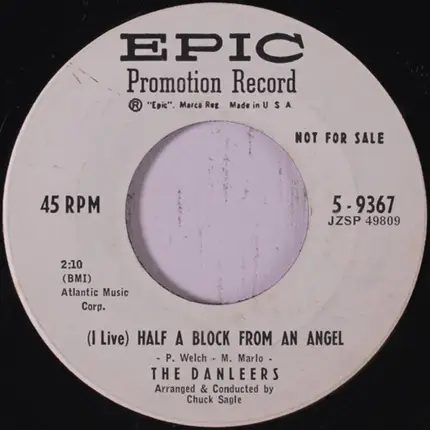 The Danleers - (I Live) Half A Block From An Angel / If You Don't Care