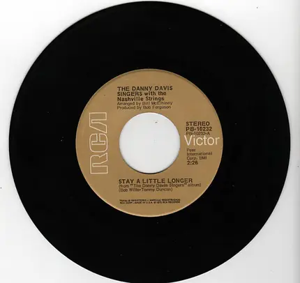 The Danny Davis Singers with the Nashville Strings - Stay A Little Longer