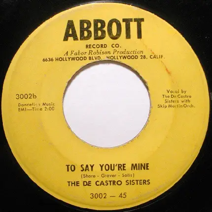 The De Castro Sisters - I'm Bewildered