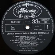 LP - The De Paur Chorus - Creole Songs / Work Songs / Spirituals