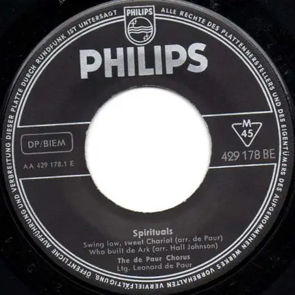 The De Paur Chorus - Spirituals