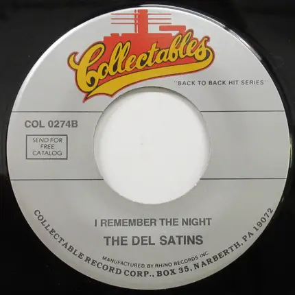 The Del-Satins - I'll Pray For You / I Remember The Night