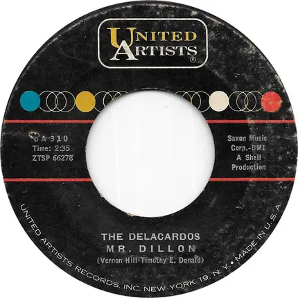 The Delacardos - Hold Back The Tears / Mr. Dillon