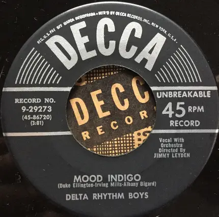 The Delta Rhythm Boys - Mood Indigo / Have A Hope Have A Wish, Have A Prayer