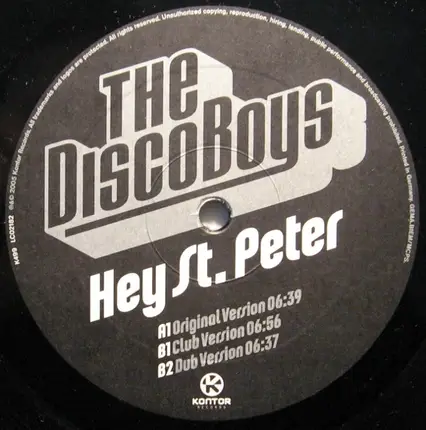 The Disco Boys - Hey ST. Peter
