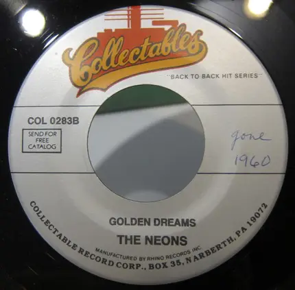 The Dreamers , The Neons - Because Of You / Golden Dreams
