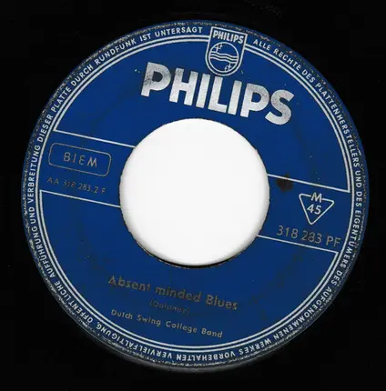 The Dutch Swing College Band - Frog - I - More Rag / Absent Minded Blues