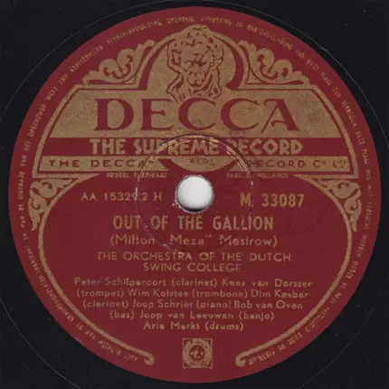 The Dutch Swing College Band - Snake Rag / Out Of The Gallion