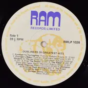 LP - The Dubliners - 20 Original Greatest Hits