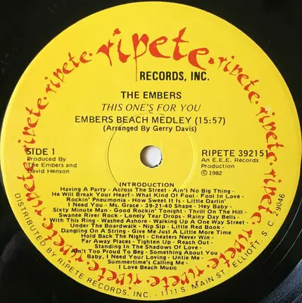 The Embers - ... This One's For You!