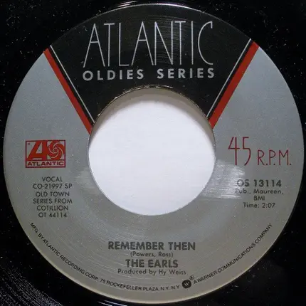 The Earls / Billy Bland - Remember Then / Let The Little Girl Dance