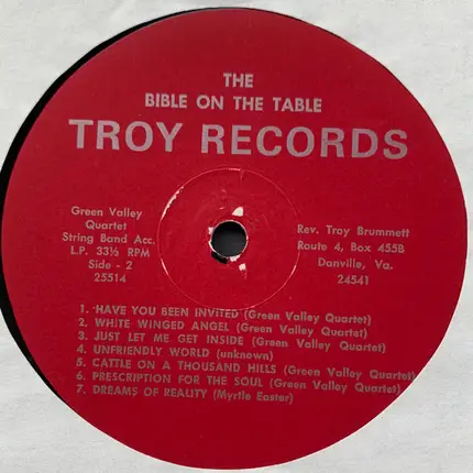 The Easter Brothers And The Green Valley Quartet - The Bible On The Table