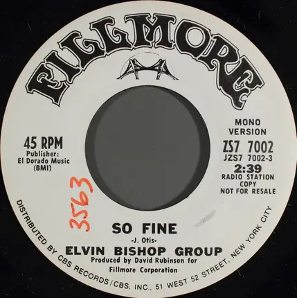 The Elvin Bishop Group - So Fine