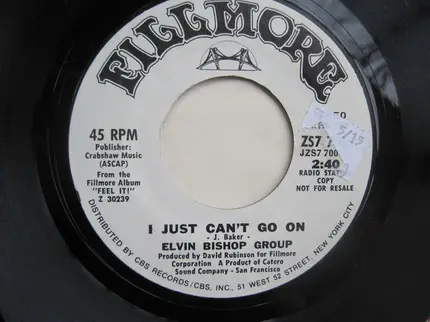 The Elvin Bishop Group - I Just Can't Go On