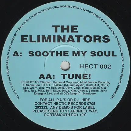 The Eliminators - Soothe My Soul / Tune!